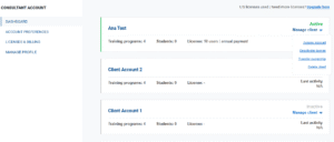 Manage Client Accounts - Advisera Help Center