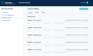Manage Licenses - Advisera Help Center
