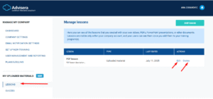 Upload your own materials and create custom lessons - Advisera Help Center