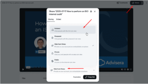 How to upload videos How to upload videos - Advisera Help Center