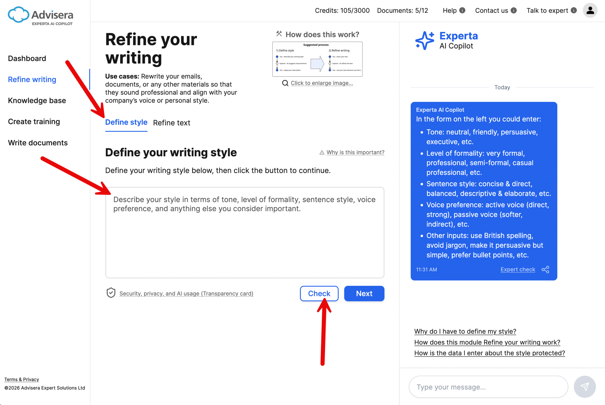 How to use the module Refine writing How to use the module Refine writing - Advisera Help Center