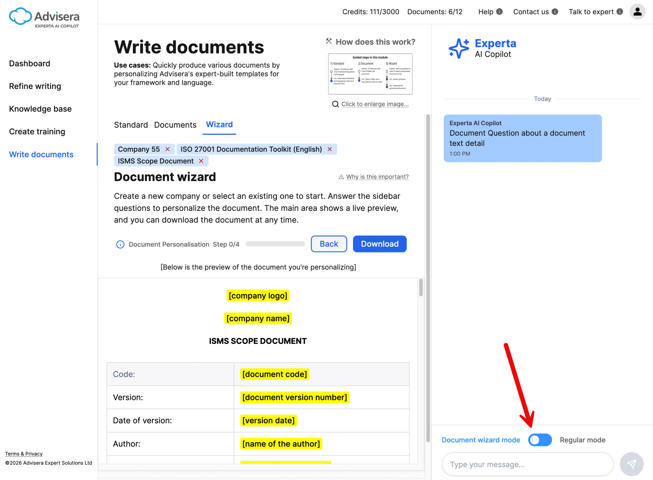 How to use the module Write documents How to use the module Write documents - Advisera Help Center