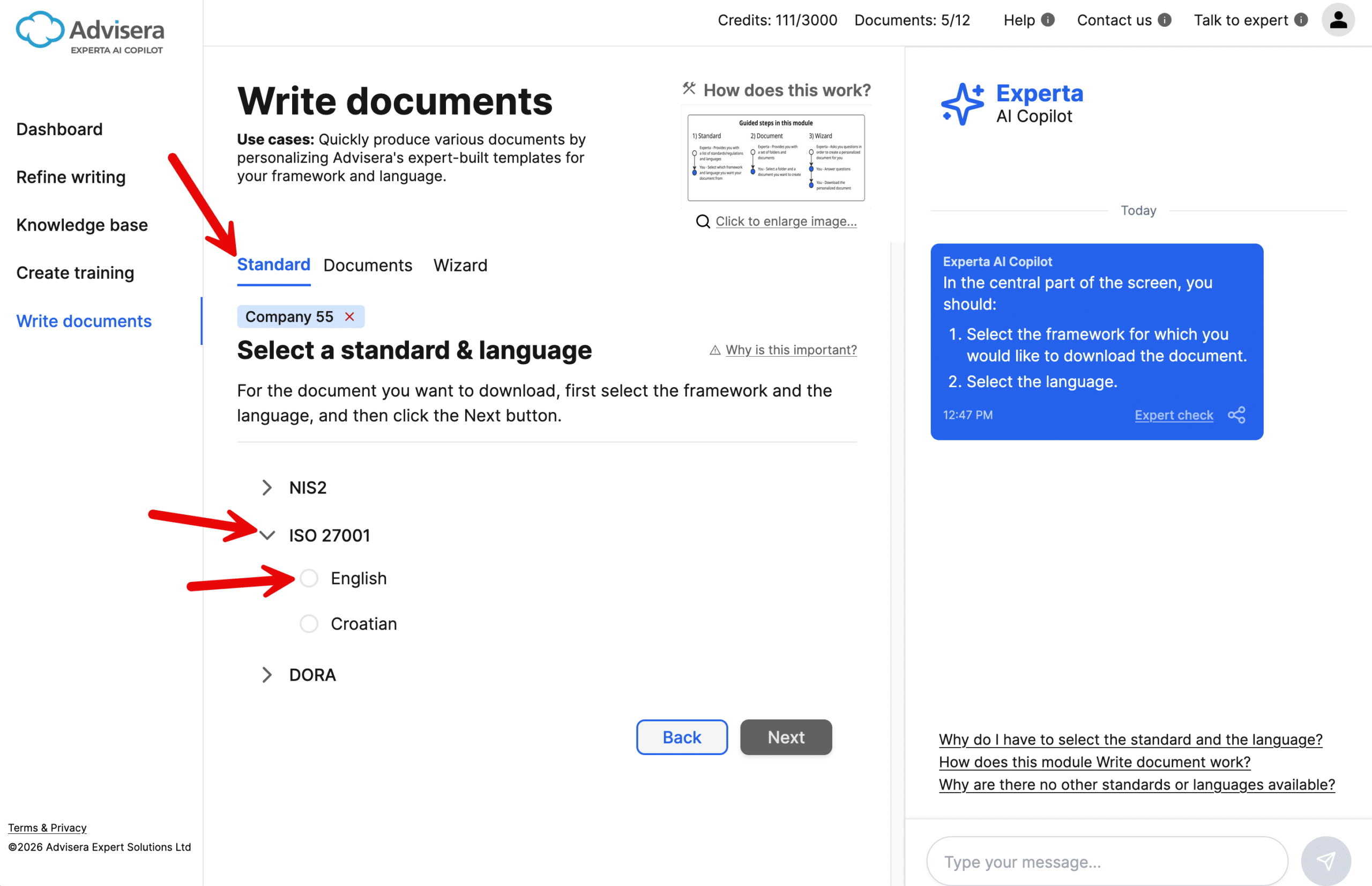 How to use the module Write documents How to use the module Write documents - Advisera Help Center